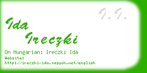 ida ireczki business card